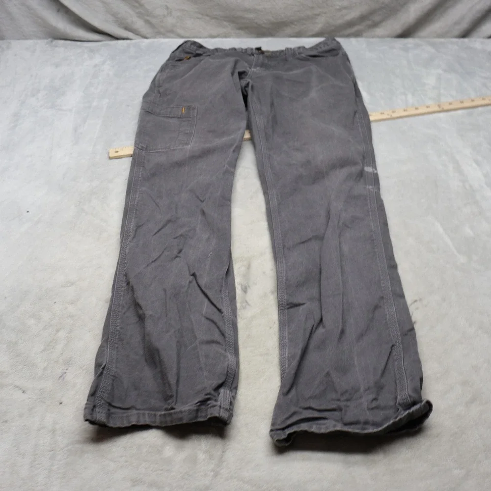 Ariat Rebar Pants Mens 30x34 Grey M7 Slim Straight Leg Work Durable Rugged